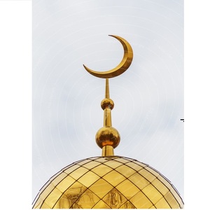 Minaret de mosquée en laiton élégant en forme de croissant de lune en laiton pur pour la décoration de mosquée, minaret de mosquée en laiton en forme de croissant de lune avec fournisseur indien - Product Image 5