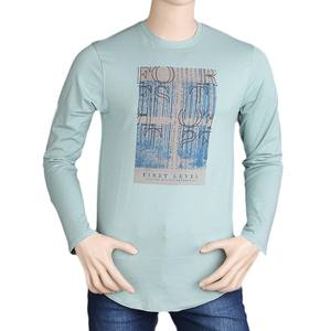 T-shirt à manches longues pour homme - Cyan - Product Image 3