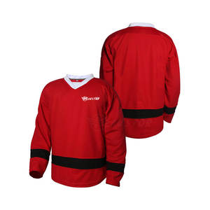 Jersey de hockey sobre hielo en stock, camiseta de hockey sobre hielo de color contrastante y ropa deportiva transpirable, camiseta de hockey sobre hielo - Product Image 2
