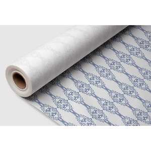 <b>Blue</b> 1.20x25m Escorial Print Tablecloth <b>Roll</b> Air Soft Dry-<b>Tissue</b> B2B - Product Image 1