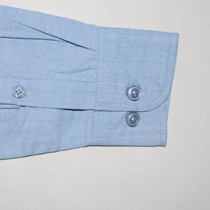 Chemises à manches longues boutonnées pour hommes, style estival, coupe ajustée, tricot, imprimé lettres, 100% coton, respirant pour adultes - Product Image 5