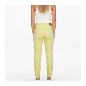 Pantalon en denim stretch jaune pour femmes élégant et décontracté pour dames dernier ami de la mode Skinny Zipper Fly Jeans - Product Image 3