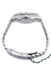 Montre glacée en argent Offre Spéciale avec diamants authentiques montre bling en pierre naturelle véritable pour hommes disponible à un prix abordable - Product Image 5