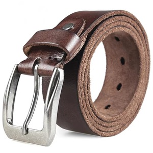 Ceinture en cuir de vache pour homme, boucle en fer, décontractée, réglable, robuste, écologique, vente en gros - Product Image 4