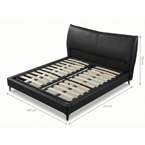 เตียงผู้ใหญ่, เตียงควีนไซส์หุ้มเบาะ, เฟอร์นิเจอร์ห้องนอน, เตียงคิงไซส์, เตียงโรงแรม, เตียงผ้าลินินทันสมัยสำหรับพื้นที่ขนาดเล็ก - Product Image 6