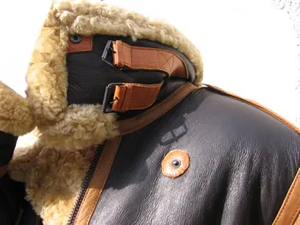 Chaqueta de motorista de invierno auténtica para hombre, cuero genuino negro elegante con diseño bordado único, atuendo cómodo para motocicleta - Product Image 5