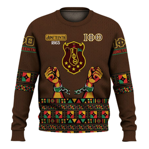 Iota Phi Theta 1963 Chenille lettre pull acrylique tricot pull grec fraternité vêtements hiver grec vêtements - Product Image 2