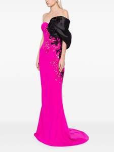 Sleeveless Tulle Evening Gown with Beaded & Embroidered Handwork Anti-Static Formal Line <b>Prom</b> <b>Dress</b> Decorated with Pearls - Product Image 3