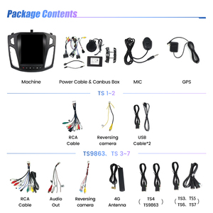 Mekede TS Android xe đài phát thanh hệ thống âm thanh Máy nghe nhạc wifi 4 gam hỗ trợ DVR DSP TMPS cho <span class=keywords><strong>Ford</strong></span> tập trung 2011 2019 - Product Image 5