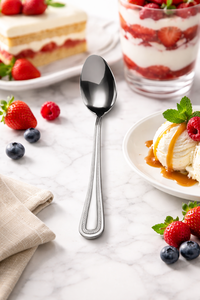 Mr. Spoon Serie Bola ช้อนขนมหวาน 175 มม. สแตนเลสสตีล 18/0 ทนต่อการกัดกร่อน ด้ามจับแบบโมโนบล็อก ใช้กับเครื่องล้างจานได้ - Product Image 4