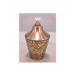 Torche Tiki en Cuivre Nickel Fini Mosaïque avec Support en Métal pour Jardin Patio Balcon Intérieur Extérieur Fête Éclairage Utilisation Décorative - Product Image 2