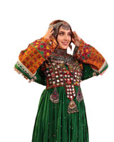 Robe longue en mousseline de soie vintage bohème pour femmes afghanes, manches longues, broderie florale, détails boutonnés, écologique, respirante, naturelle