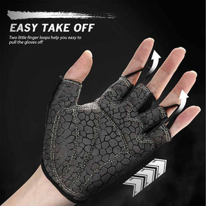 2025 Custom Premium All-Weather Half-Finger Cycling Gloves Non-Slip Microfiber Leather Gloves For Sports Cycling - Product Image 3