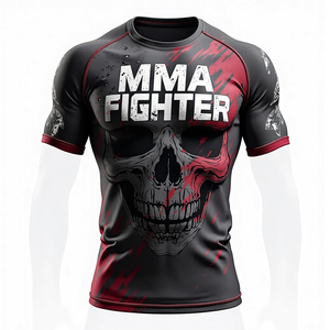 Protège-éruption personnalisé Pro MMA pour le confort avec manches courtes complètes et performance fiable kimono de jiu jitsu - Product Image 1