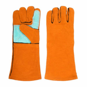 Guantes de soldadura de cuero dividido de cuero de vaca de mejor rendimiento Guantes de construcción de protección de manos de seguridad industrial para soldador - Product Image 2