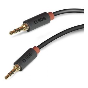 Cable de audio y vídeo estéreo negro TECABLE35KR de 1,5 m Jack 3.5 - Product Image 1