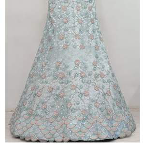 ชุดงานเย็บปักถักร้อย jarkan ตาข่าย lehenga choli ชุดงานเทศกาลขายส่งสำหรับฤดูหนาวฤดูร้อน - Product Image 3