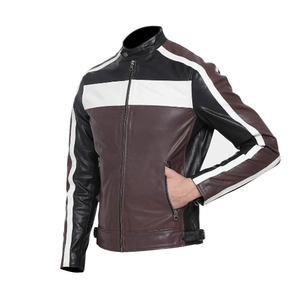 Chaqueta de cuero de PU para hombre profesional Estilo de calle Popular con cuello levantado Personalizado ODM Bajo MOQ - Product Image 2