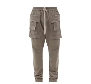 Pantalones Cargo de algodón 100% con 6 bolsillos al por mayor, pantalones Cargo con cordón, ropa de calle personalizada, pantalones deportivos para hombre, pantalones de chándal - Product Image 5