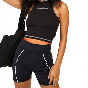 Shorts pour femmes, taille mi-haute, coupe régulière, séchage rapide, respirant, en toile écologique, taille élastique, pour fitness, course en extérieur, vente en gros - Product Image 1