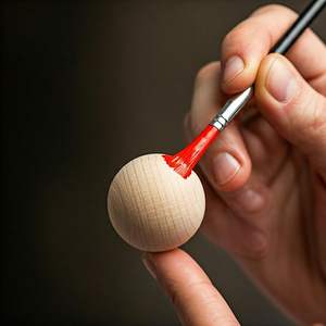 Décoration de table boule en bois moderne fabriquée à la main décoration de la maison personnalisée approvisionnement en gros en vrac - Product Image 4