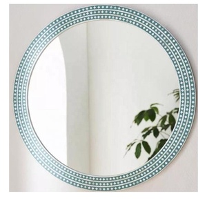 High Quality Round Pattern Bone Inlay Wall Mirror <b>Frame</b> Decorative for Living Room Best Quality Product for Home Decor - Product Image 4