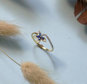 Anillo de compromiso de diamante chapado en oro de 14 quilates certificado IGI, la mejor calidad, elegante, exquisito diseño de chispa eterna, a la moda para boda - Product Image 1