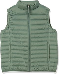 Gilet matelassé chaud épais pour homme, personnalisé, décontracté, d'hiver, réversible, respirant, imperméable, uni, col roulé, sans manches, grande taille - Product Image 1