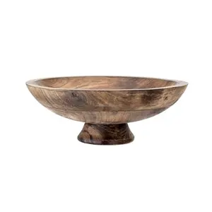 Acacia wood fruit bowl or raise curve acacia wooden salad bowl for multipurpose use Customizable