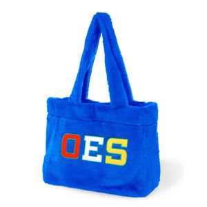 สั่งซื้อของดาราตะวันออกกระเป๋าโท้ทขนสัตว์สีฟ้าถุงผ้ากำมะหยี่ปักตัวอักษรของขวัญสโมสรโลโก้ที่กำหนดเองกระเป๋าสะพายไหล่แฟชั่น - Product Image 2