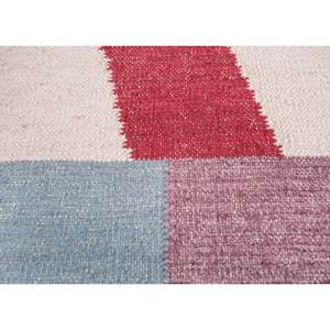 พรมขนสัตว์ทอลายเรียบสีน้ำเงินคลาสสิก ทำด้วยมือ ลายเรขาคณิต สำหรับบ้าน ห้องนั่งเล่น ห้องโถง พรมวิสโคสทรงสี่เหลี่ยมผืนผ้า-ADWL-1283 - Product Image 3