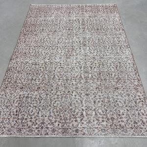 พรมตุรกีขนาด 5.3x7.6 ฟุต, พรมวินเทจขนาดใหญ่, พรมลายพรางสีเทาดำ - Product Image 1