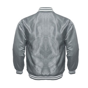 Veste universitaire en satin de soie à la mode personnalisée 2025 très vendue vente en gros pour hommes blouson d'aviateur avec logo de couleur personnalisée pour hommes fabriqué au Pakistan - Product Image 2
