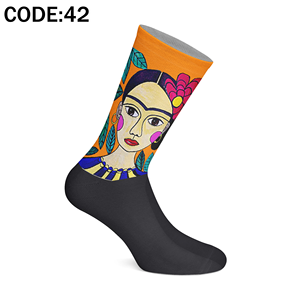 Chaussettes imprimées numériquement fabriquées en Turquie, technologie de sublimation à 360 degrés, chaussettes graphiques artistiques de haute qualité, chaussettes unisexes - Product Image 2