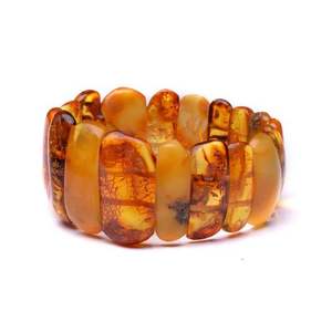 Pulseras de Resina Bohemia, Modernas y Atractivas, con Cuentas de Tubo Elástico de Lucite, Extensibles, en Capas, Gruesas - Product Image 1