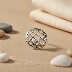 Anillo de Plata 925 con Piedra Lunar para Mujer, Joyería Elegante para Regalo - Product Image 3