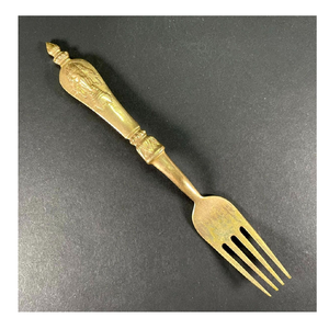 Fourchette en laiton La plus grande qualité pour toutes les occasions Service à salade poignées personnalisées Fourchette en laiton Fournisseur en gros - Product Image 1