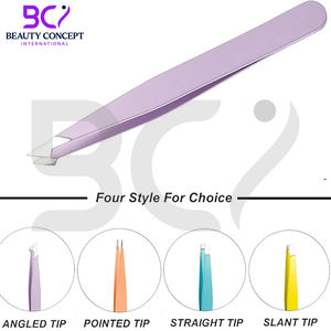 Pinzas Clásicas para Cejas de Acero Inoxidable con Punta Inclinada, Personalizadas, para Eliminar Vello Encarnado, de Alta Calidad y Duraderas para Mujer - Product Image 3