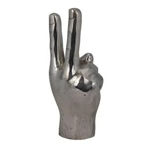 Escultura de antílope de metal hecha a mano para casas rústicas y de lujo escultura pulida moderna escultura de metal Zahid Exports - Product Image 3