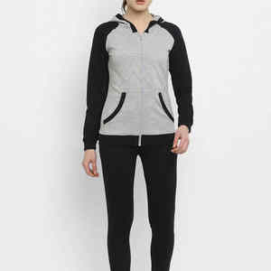 Conjunto personalizado de Sudadera con capucha para mujer, chándal de lana, algodón, poliéster, estampado, ropa de calle, chándal - Product Image 1