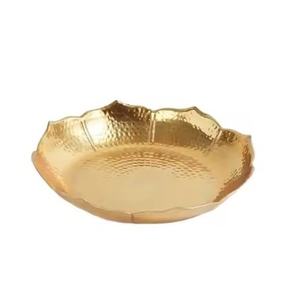 Juego de bandejas de servicio de metal de diseño elegante de dos bandejas de servicio decorativas de alta calidad para el hogar, la boda y el restaurante - Product Image 6