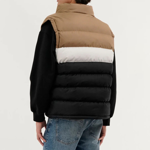 Chaleco Acolchado Ligero de Lona Personalizado para Hombre con Cuello Alto, Diseño Reversible, Impermeable, para Invierno, Colores Personalizados - Product Image 3