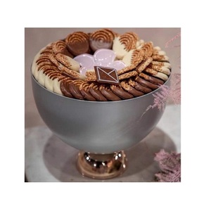 Cuenco para servir comida de forma redonda en hierro, Color negro, cuenco para servir chocolate de primera calidad para uso doméstico - Product Image 2