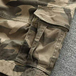 Hot Sale New Short <b>Camouflage</b> Pants Shorts Cotton Men's Casual Loose Pocket <b>Cargo</b> Pants Short Fitness Drawstring Shorts - Product Image 5