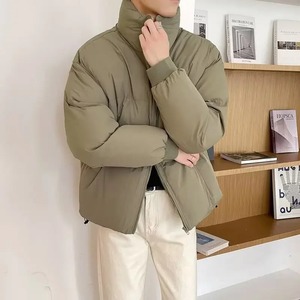 Chaqueta acolchada de invierno de alta calidad para hombre con cuello levantado manga completa trabajo clásico estilo hinchado OEM opciones al por mayor disponibles - Product Image 5