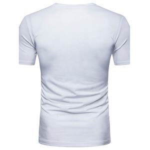 T-shirts en coton uni pour hommes, séchage rapide, col en V, logo personnalisé imprimé, meilleur design, respirants, t-shirts pour hommes personnalisés OEM - Product Image 2