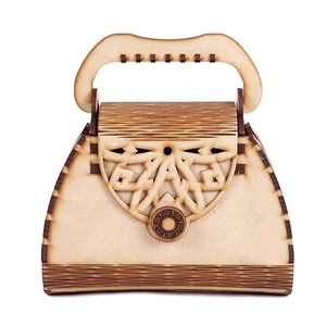 Sac à main en bandoulière en bois élégant pour femmes sac à main Logo personnalisé couleurs mélangées sac fourre-tout promotionnel décoratif de haute qualité - Product Image 5