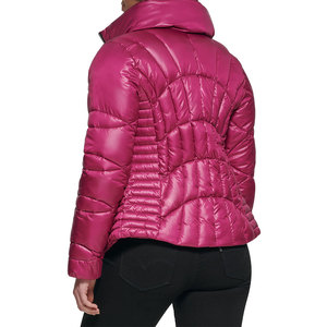 Abrigos de invierno de color personalizado para mujer, chaqueta acolchada, chaquetas de burbujas de manga larga para mujer, chaquetas transpirables de nailon y poliéster impermeables - Product Image 4