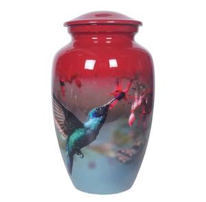 Urna Funeraria con Diseño Artístico de Colibrí y Flores para Cenizas de Adultos - Product Image 6