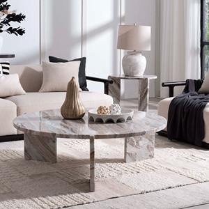 Mobilier de salon moderne table basse faite à la main en marbre massif de qualité supérieure pour le salon et l'extérieur - Product Image 1